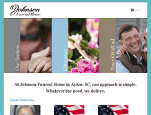 Tablet Screenshot of johnsonfuneralhomeaynor.com